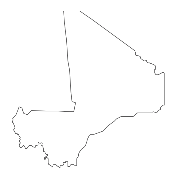 Geo Map - Africa - Mali Contour
