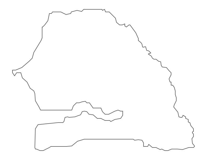 Geo Map - Africa - Senegal Contour
