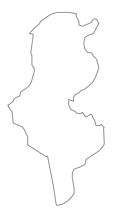 Geo Map - Africa - Tunisia Contour