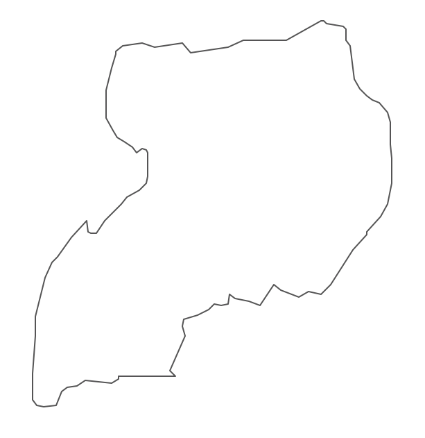 Geo Map - Africa - Uganda Contour