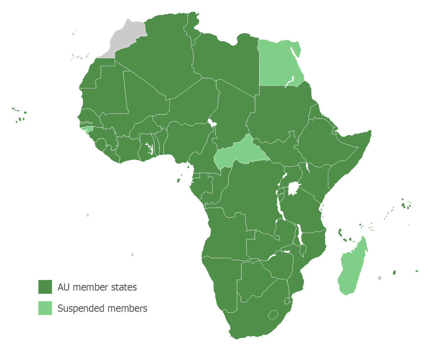 Easy Special Purpose Map Of Africa