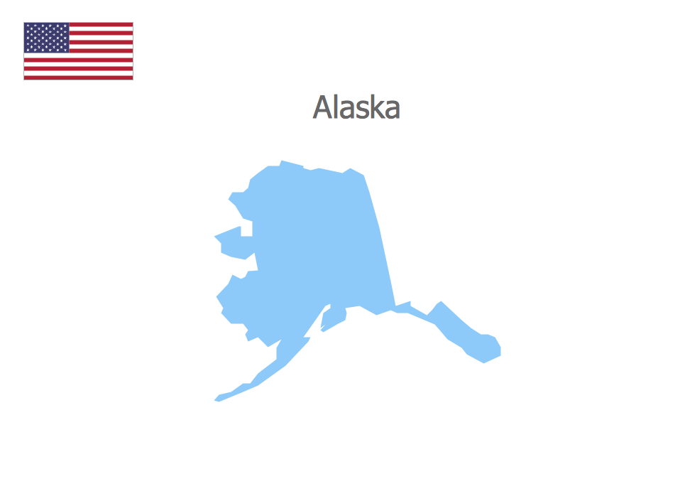 Map of the States USA - Alaska
