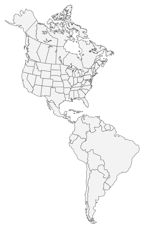 Geo Map America Contour