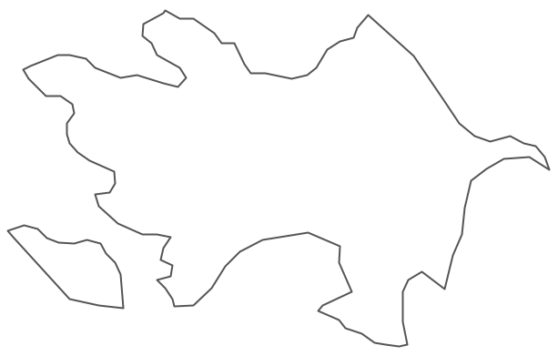 Geo Map - Asia - Azerbaijan Contour