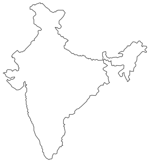Geo Map - Asia - India Contour