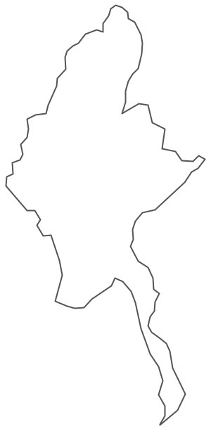 Geo Map - Asia - Myanmar Contour