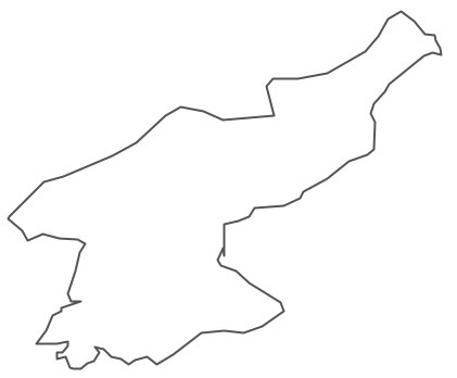 Geo Map - Asia - North Korea Contour