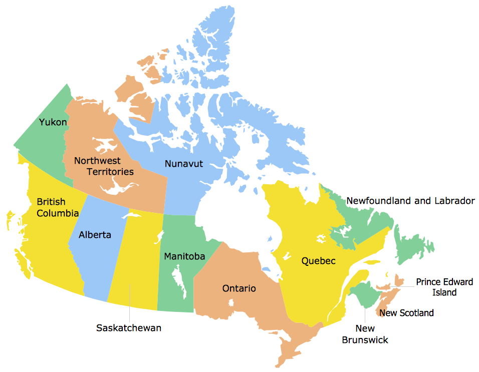 Map Of Eastern Canada Ontario To Newfoundland Geo Map - Canada - Ontario