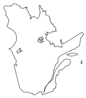 Geo Map - Canada - Quebec Contour