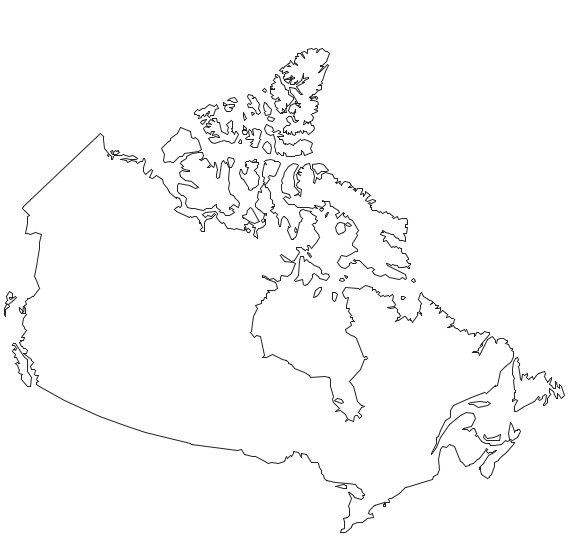 Geo Map - Canada contour