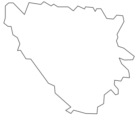 Geo Map - Europe - Bosnia and Herzegovina Contour