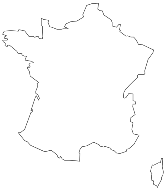 Geo Map - Europe - France Contour