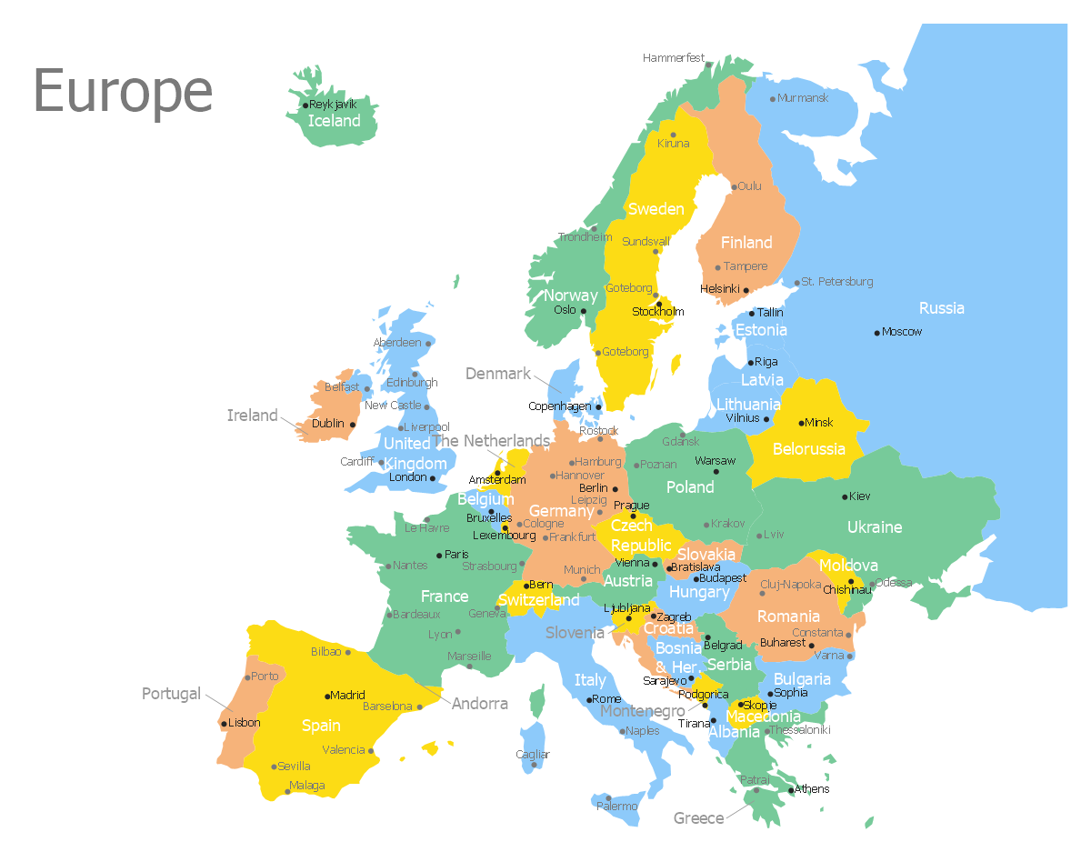 Получить карту европа. Map of Europe with Capitals. Europe Map. Europe Map Countries. Political Map of Europe.