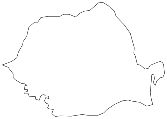 Geo Map - Europe - Romania Contour