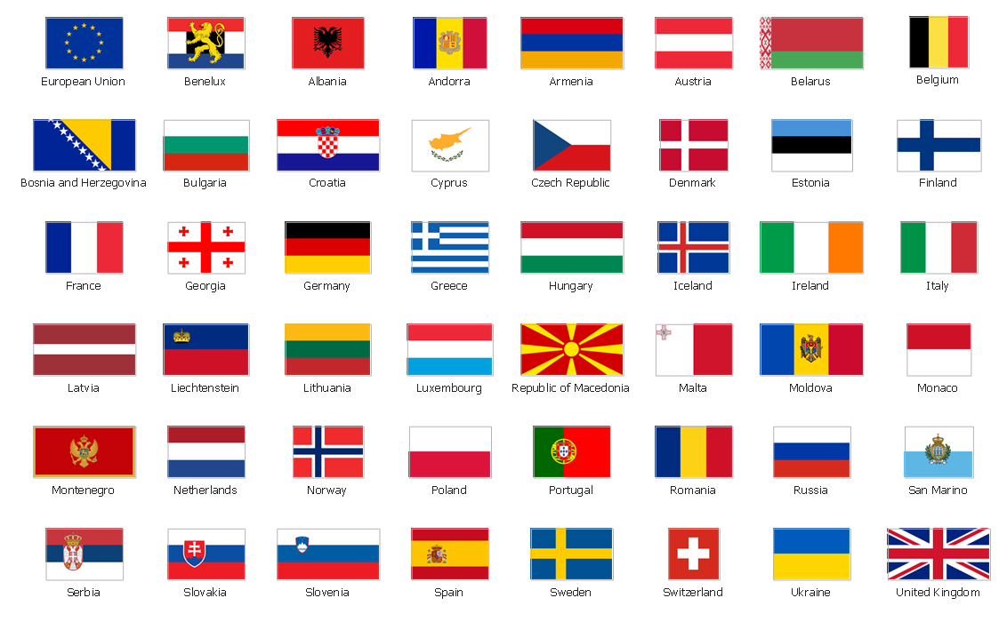 Design elements - Europe flags