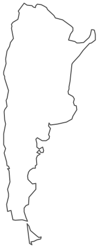 Geo Map - South America - Argentina Contour