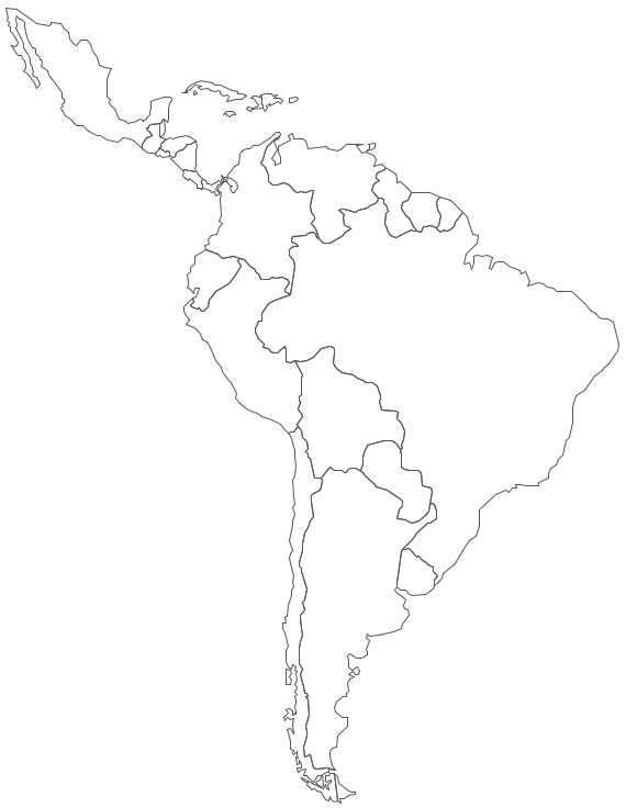 Geo Map - South America Contour