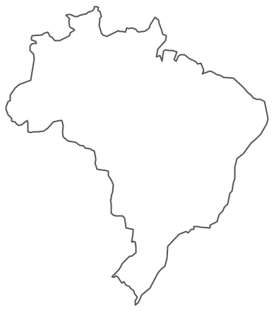 Sketch of a map of brazil Royalty Free Vector Image