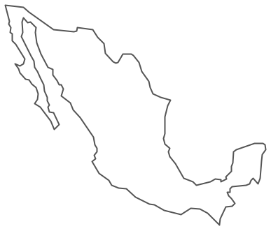 Geo Map - South America - Mexico Contour