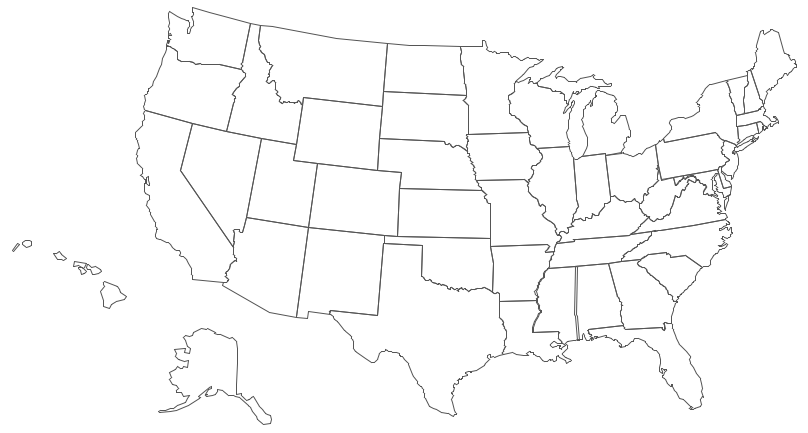 Geo Map - USA Contour