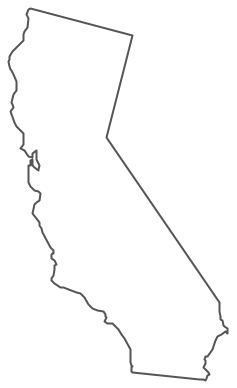 Geo Map - USA - California Contour