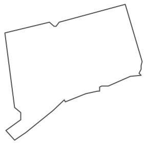Geo Map - USA - Connecticut Contour