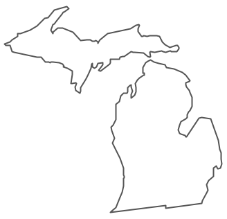 Geo Map - USA - Michigan Contour