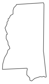 Geo Map - USA - Mississippi Contour