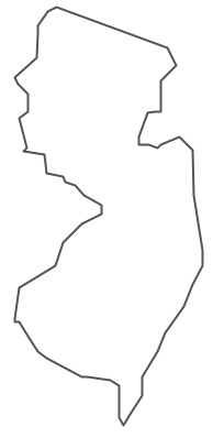 Geo Map - USA - New Jersey Contour