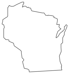 Geo Map - USA - Wisconsin Contour