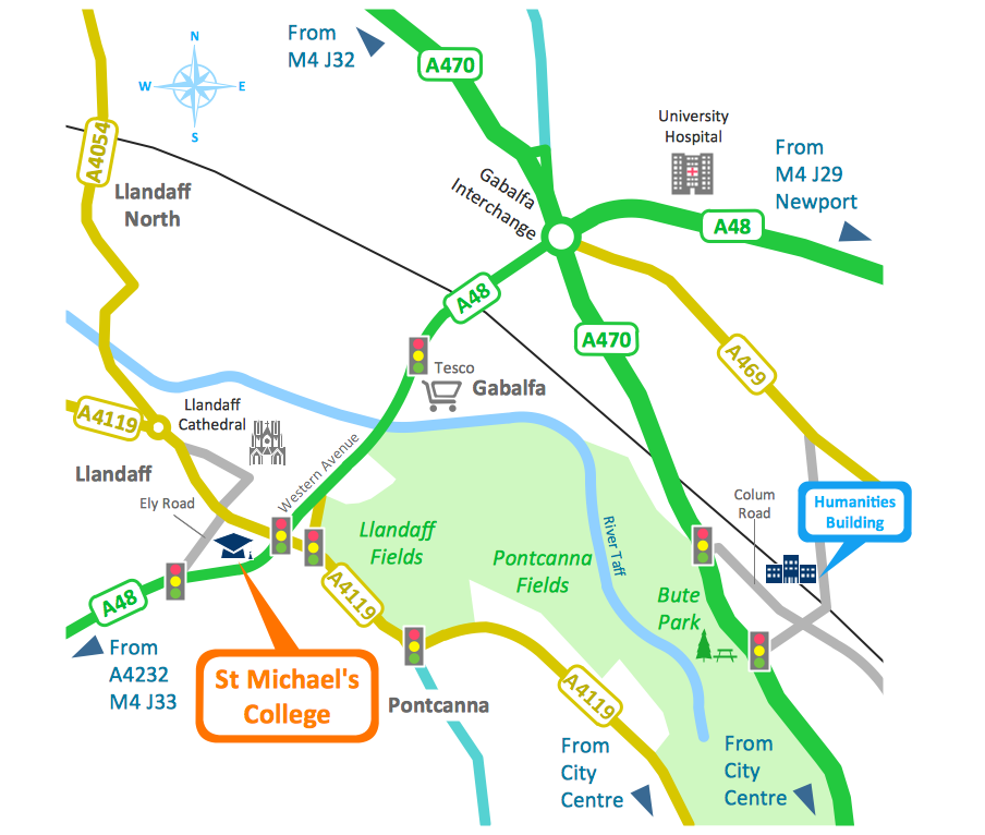 Spatial Infographics - Conference Centre Location Map