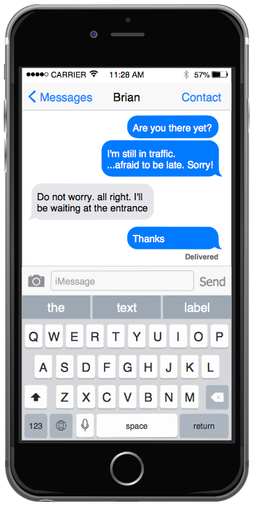  iPhone GUI Interface — Messages