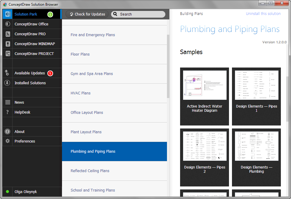 Plumbing and Piping Plans Solution in ConceptDraw STORE