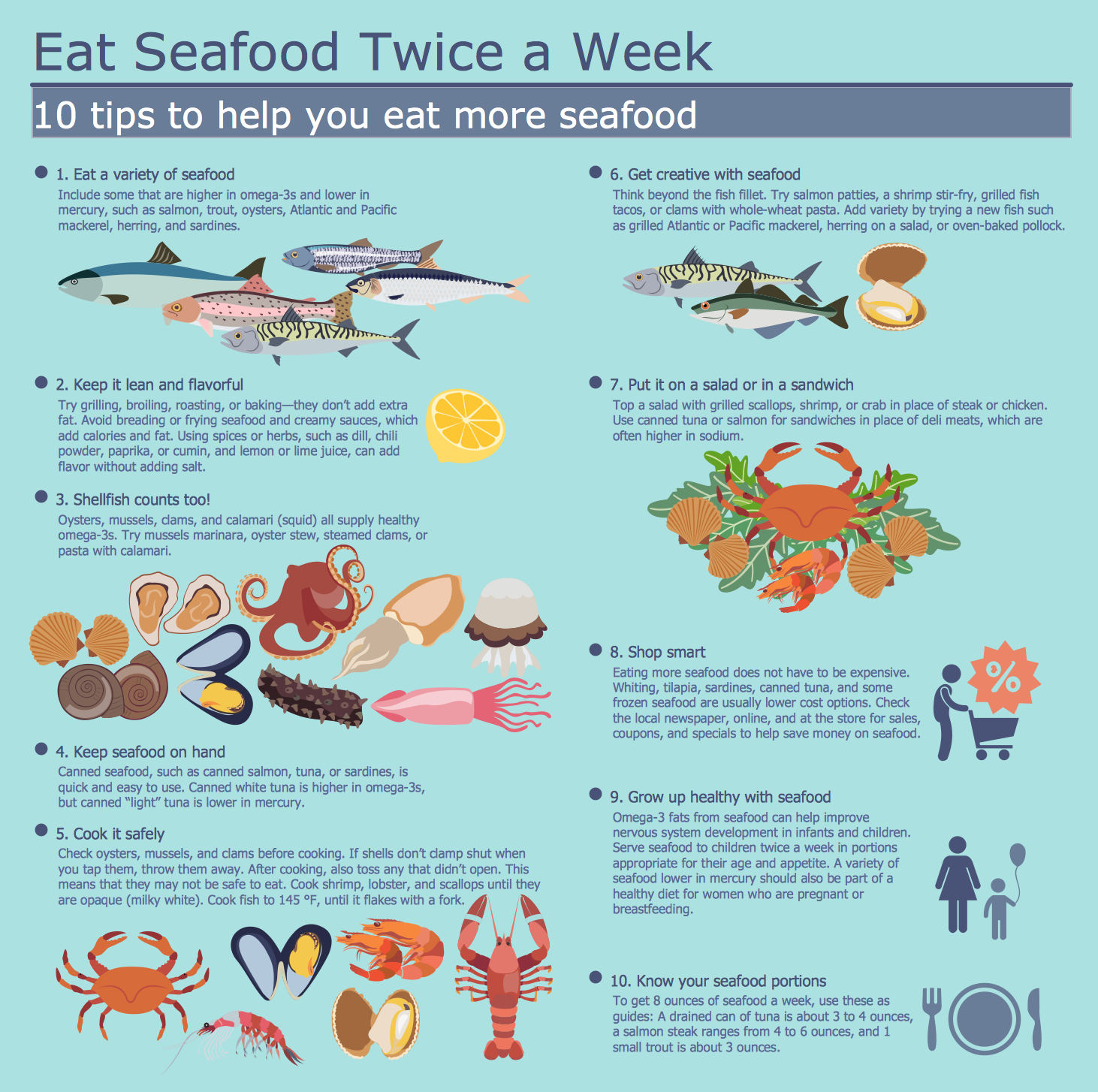 Healthy Diet - Eat More Seafood