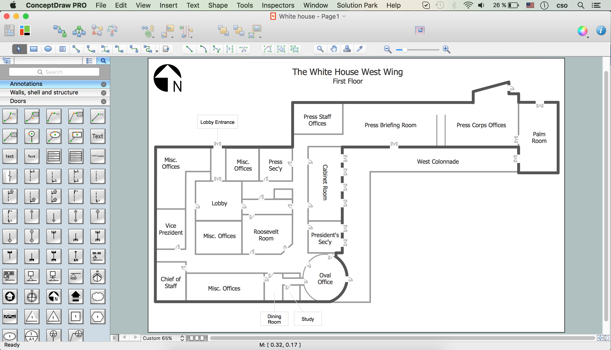 White House Design in ConceptDraw DIAGRAM for Mac