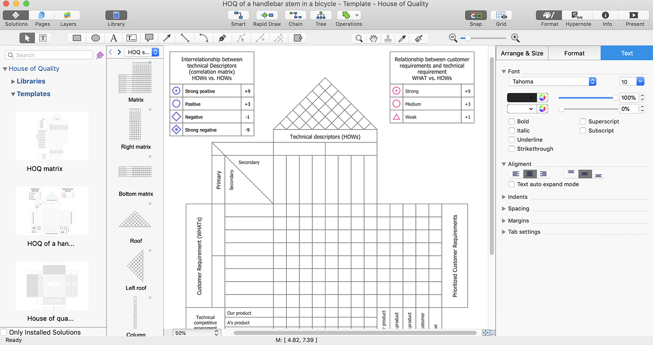 house of quality template google sheets