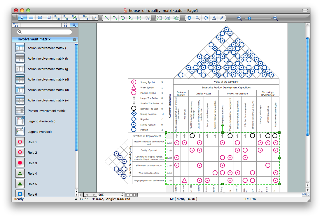 visio house of quality template