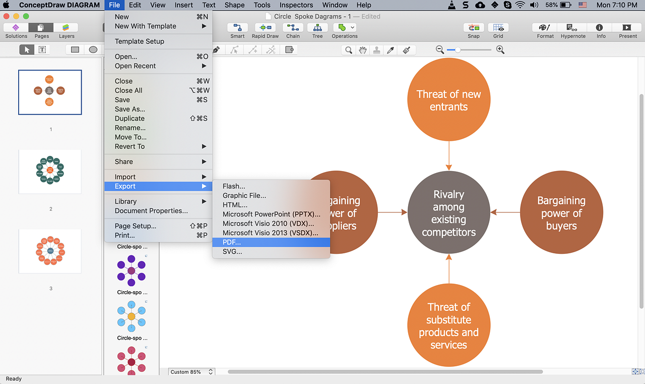 How To Make A Circle Spoke Diagram Edraw 4666