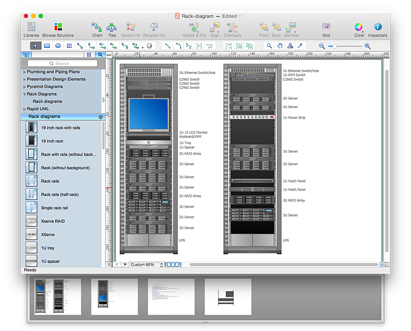 Convert rack Diagram to Adobe PDF| ConceptDraw HelpDesk