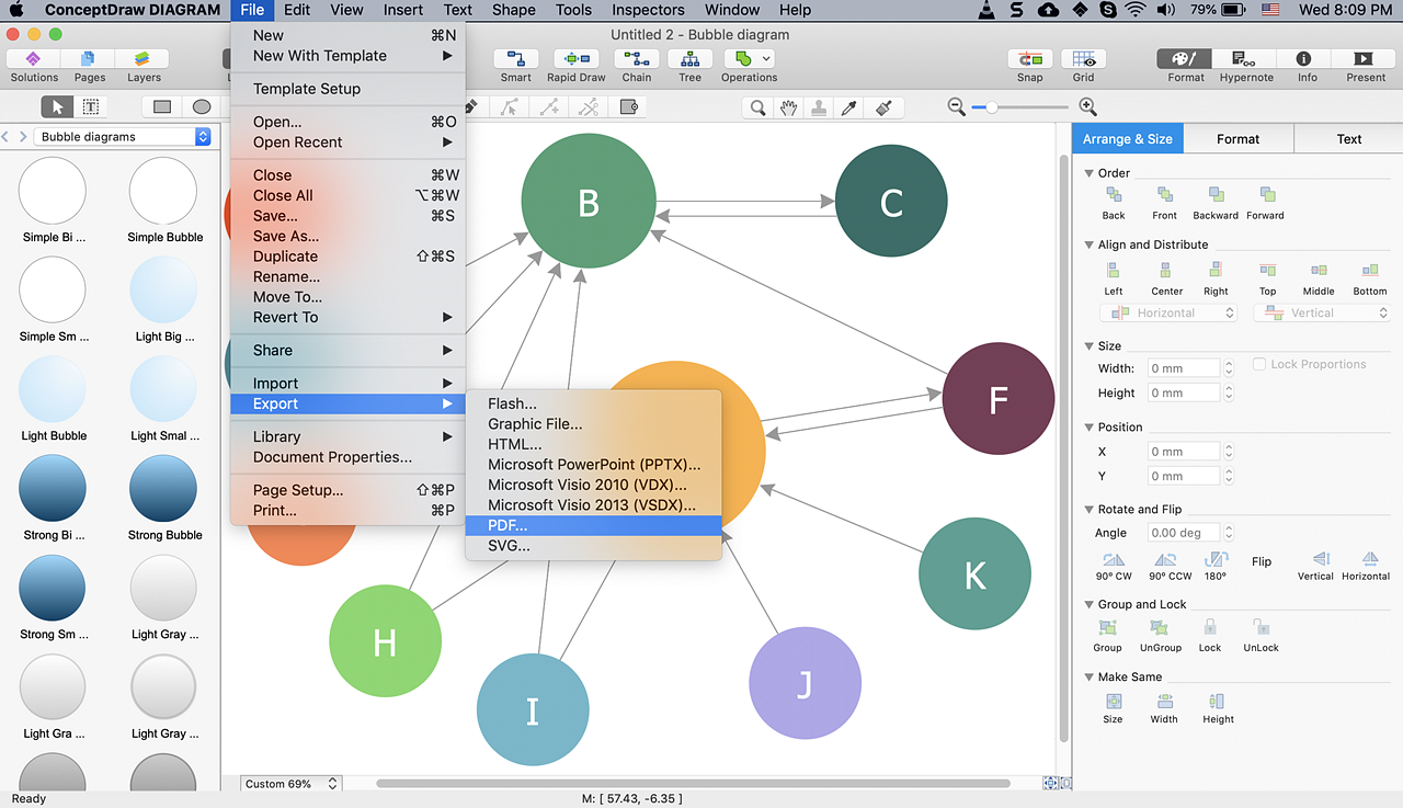 Visio Bubble Chart   Bubble Diagram6 