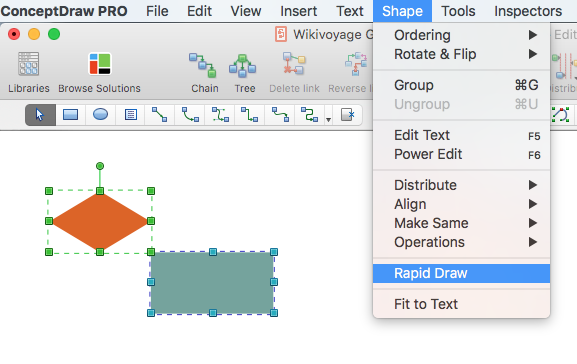 Creating A Process Flow Diagram Conceptdraw Helpdesk