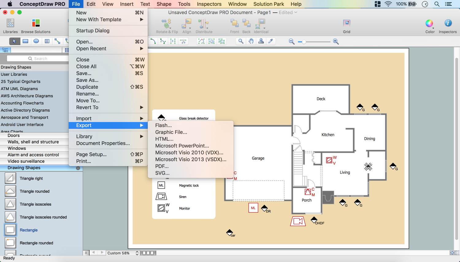 microsoft visio floor plan