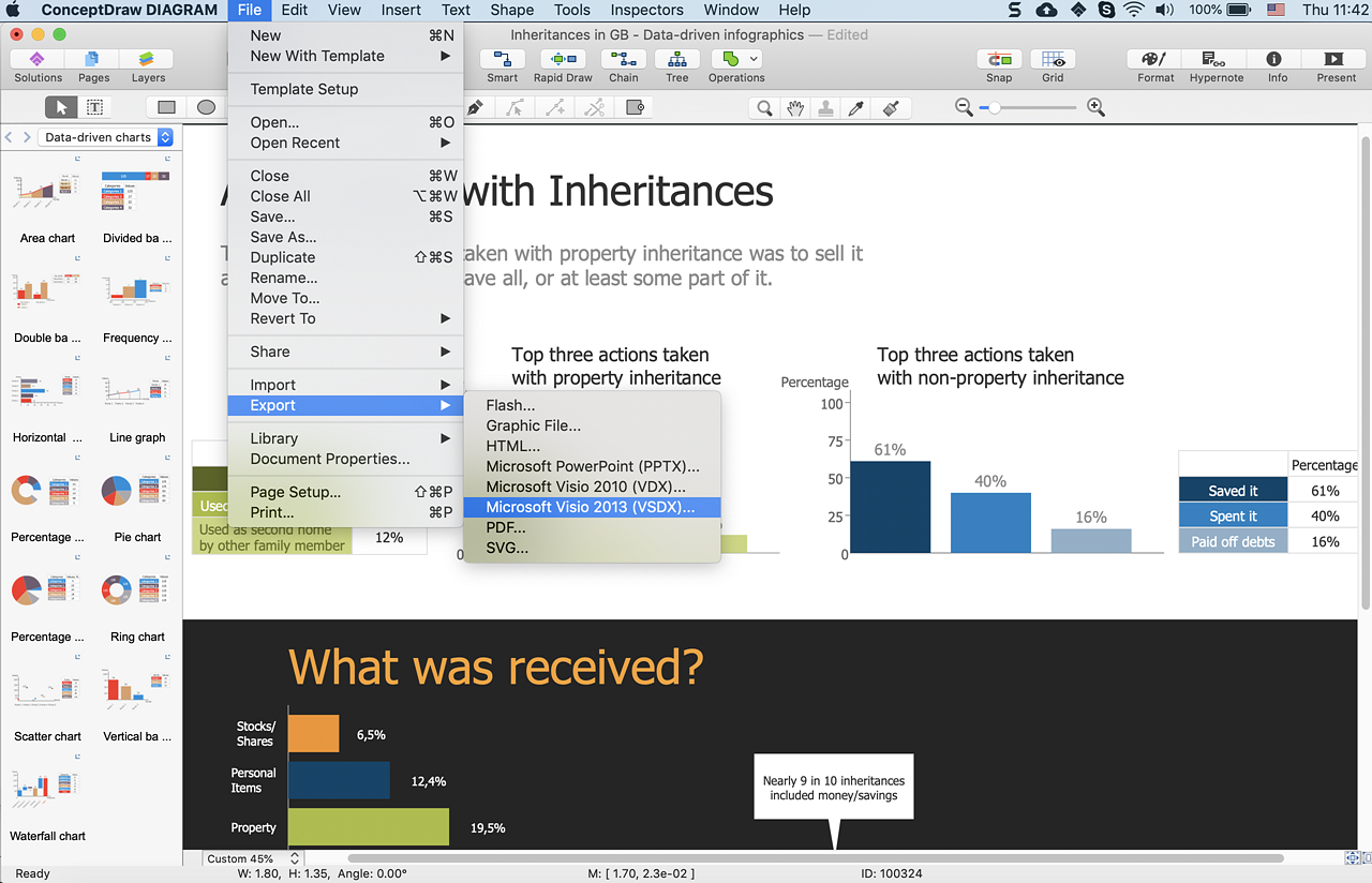 Visio Data Driven infographics