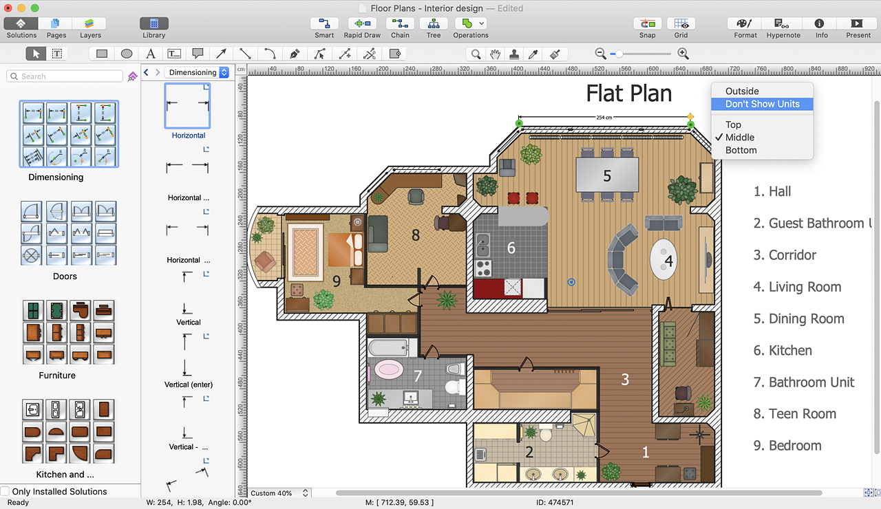 floor plan presentation