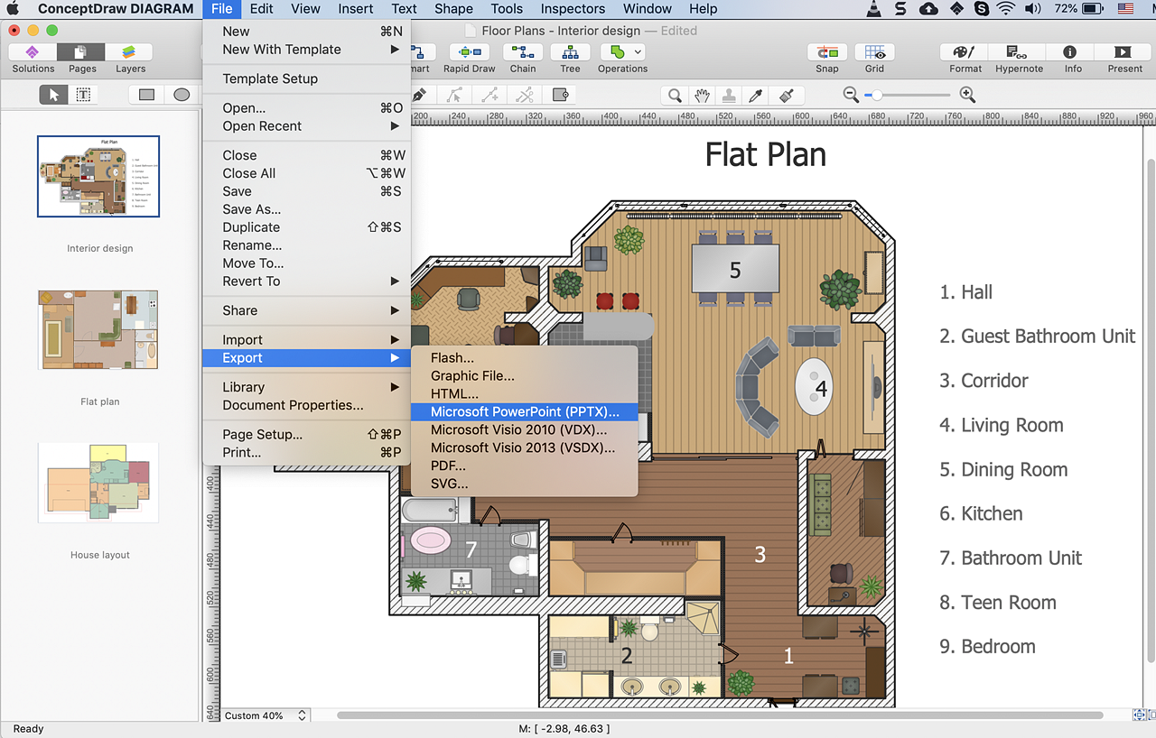 mac powerpoint floor plan template