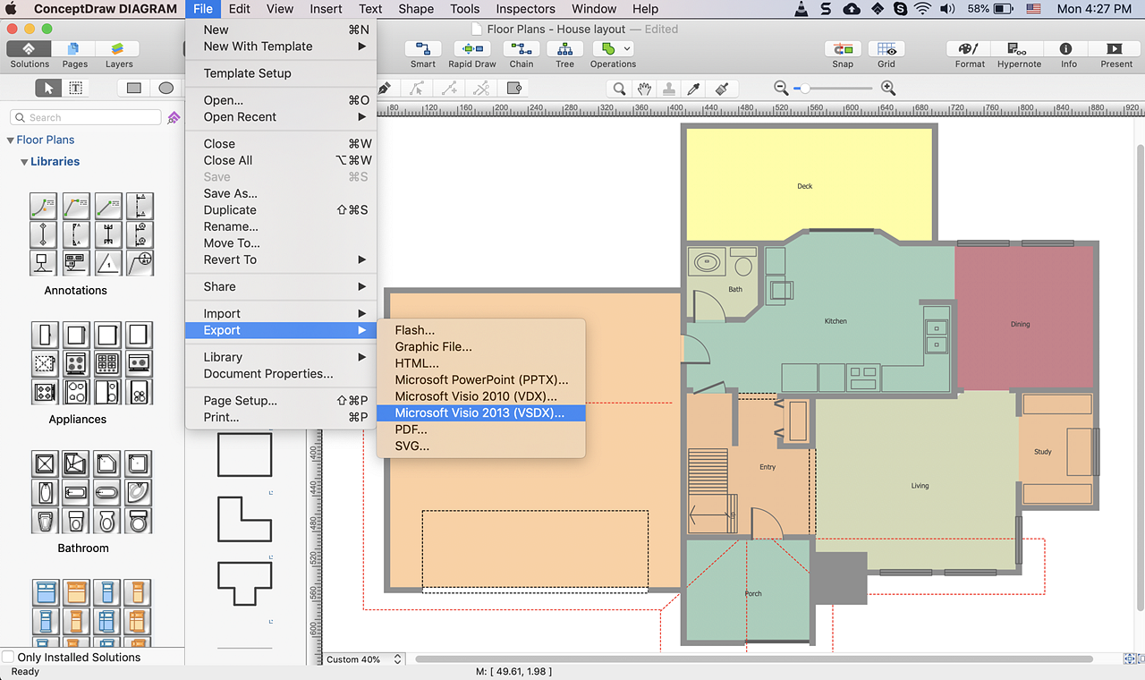 Create a Visio Floor Plan | ConceptDraw HelpDesk