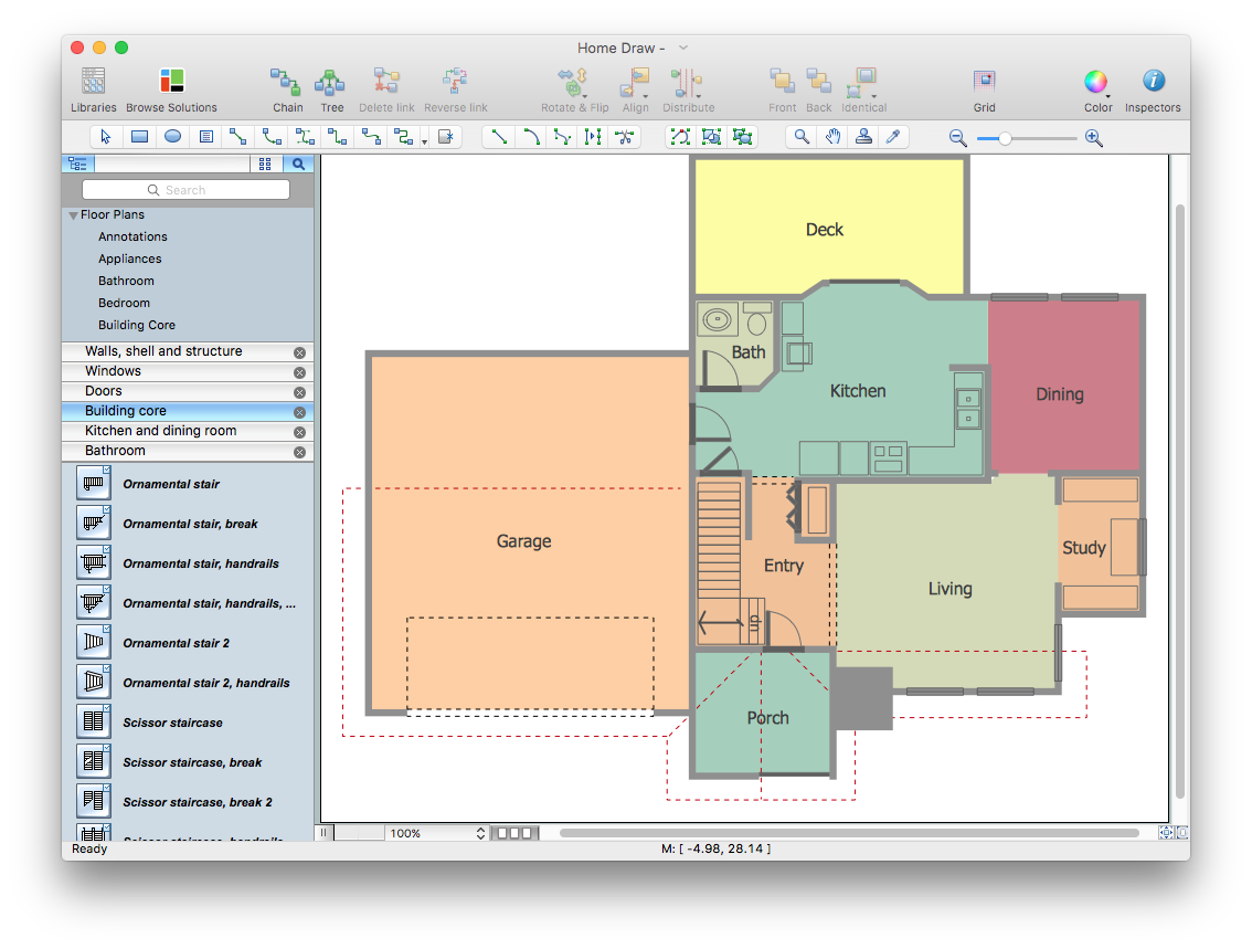 Creating professional floor plan | ConceptDraw HelpDesk