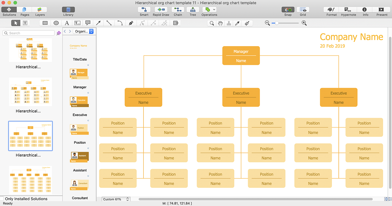 Create a Hierarchical Organizational Chart | ConceptDraw HelpDesk