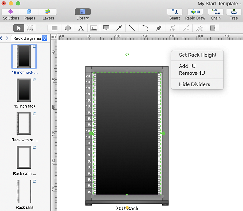 create a rack diagram