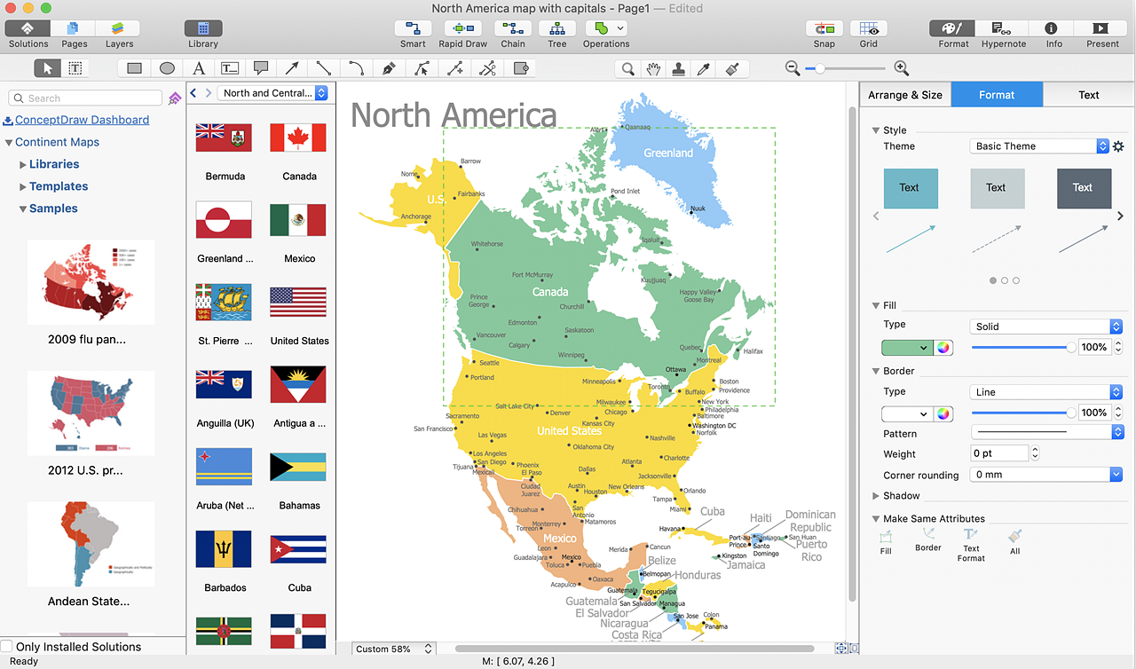 geographical map